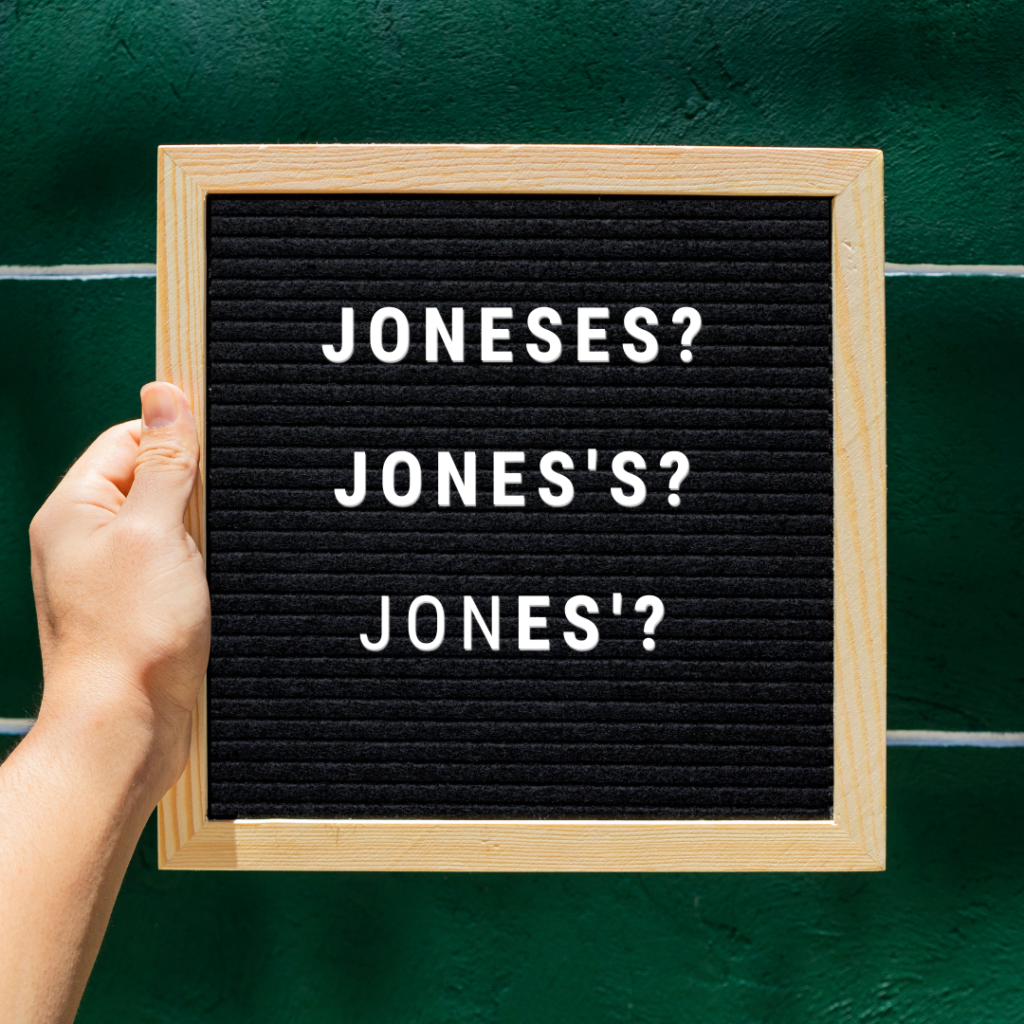 Plural Possessive Of Jones